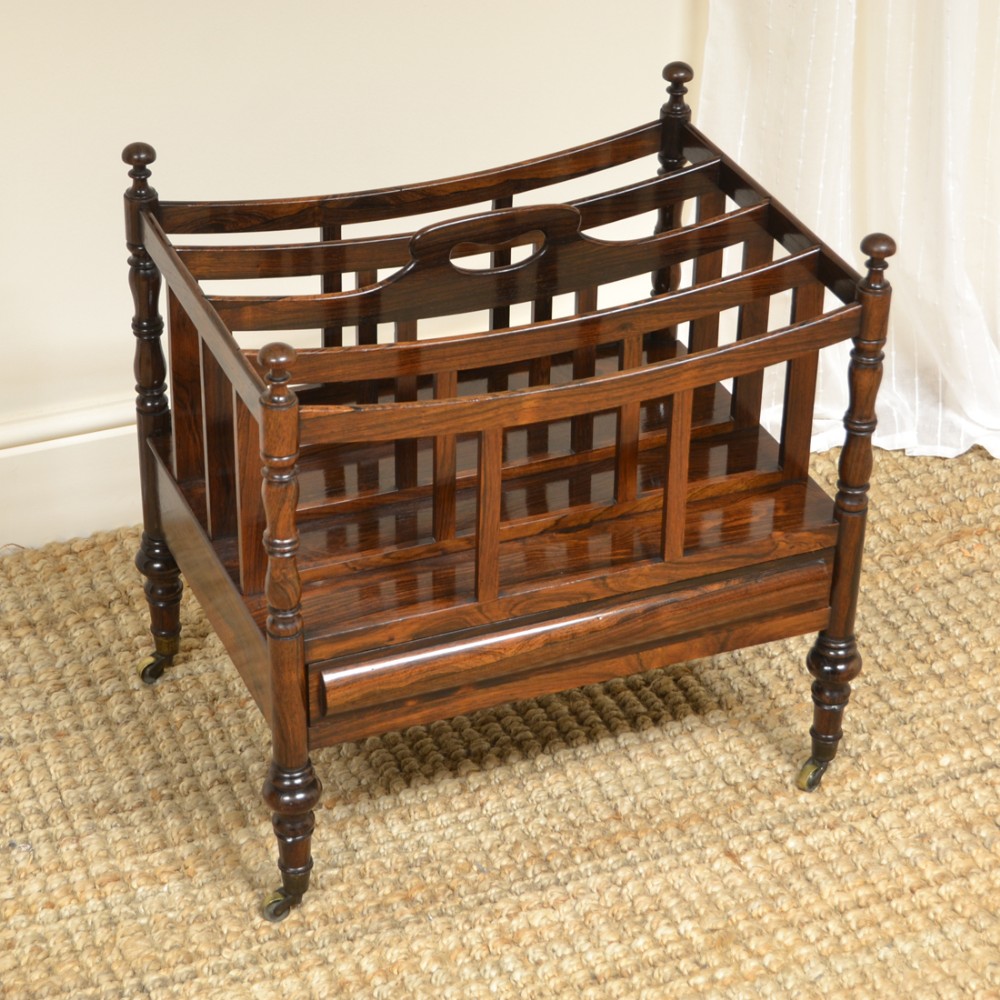 Spectacular Regency Rosewood Antique Canterbury