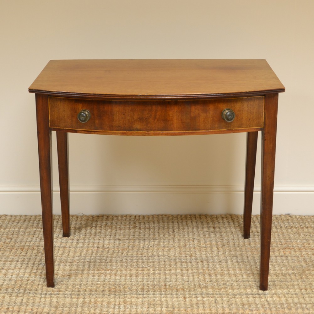 Country House Regency Bow Fronted Antique Side Table