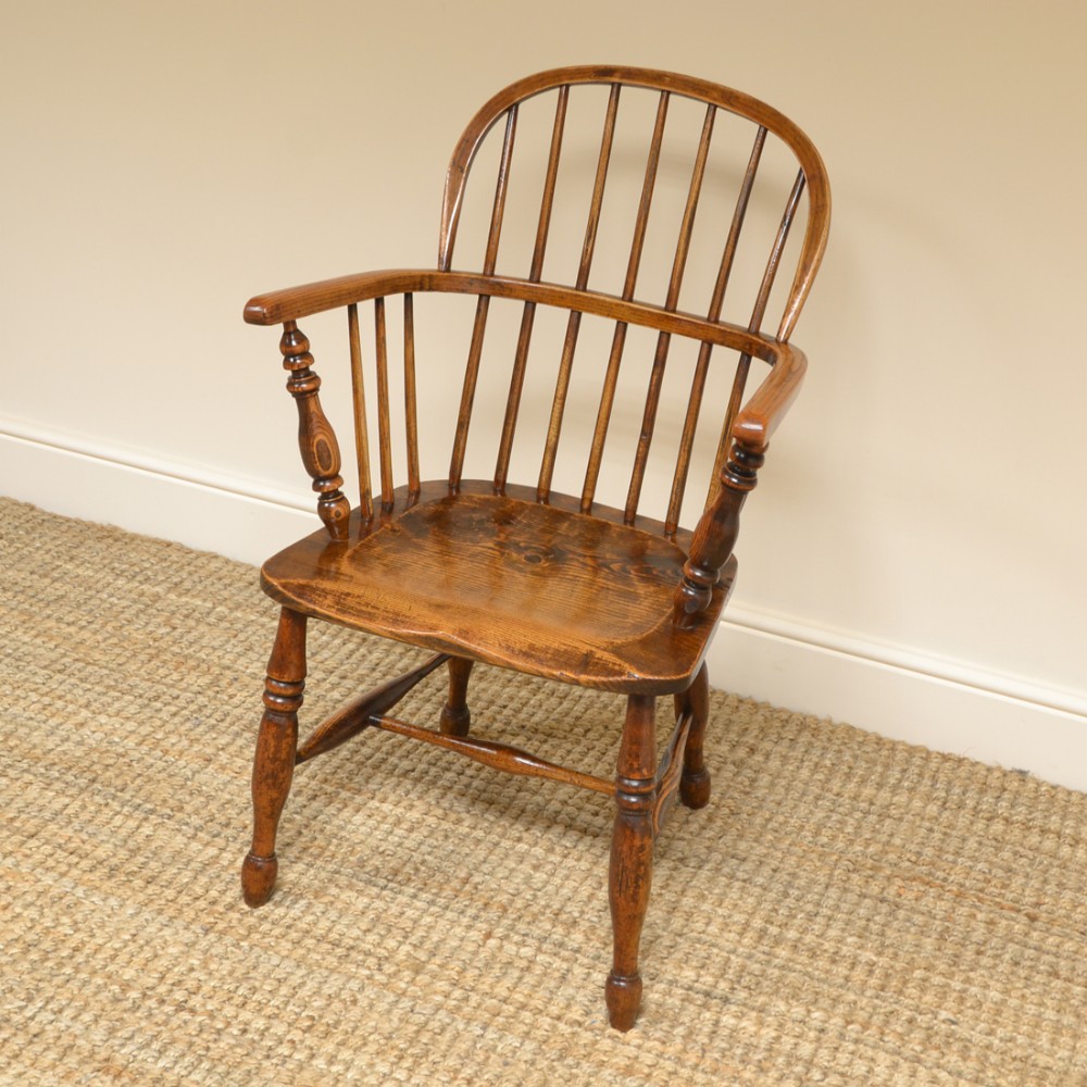 Antique Oak and Elm Georgian Windsor Chair