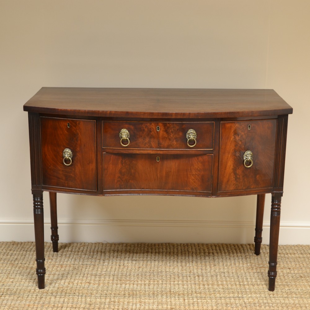 Bow Fronted Regency Mahogany Antique Sideboard