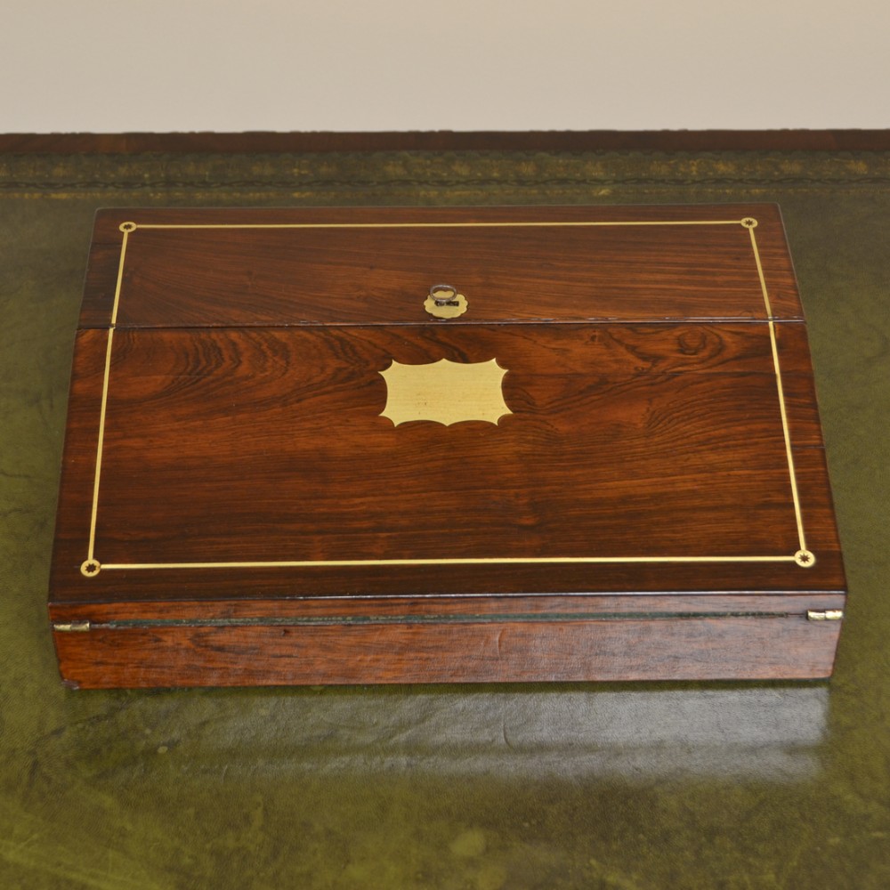 Quality Regency Rosewood Antique Writing Slope