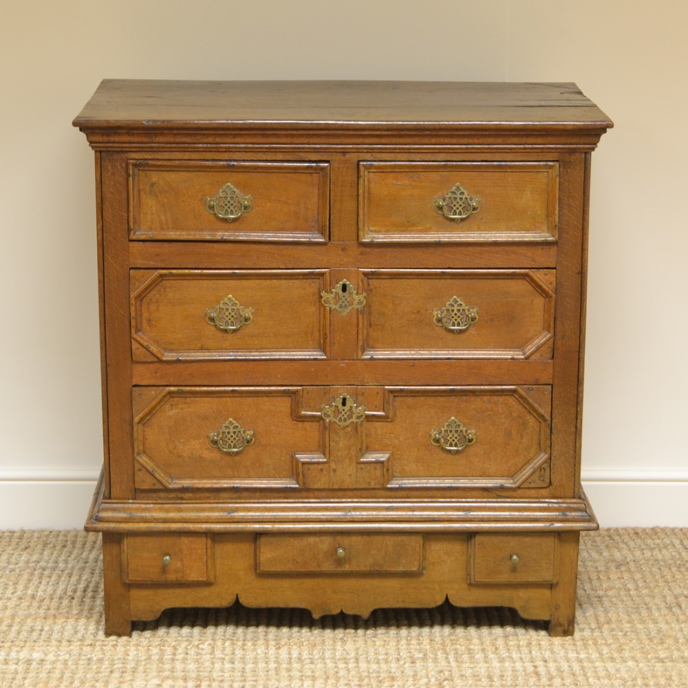 17th Century Period Oak Antique Chest on Stand
