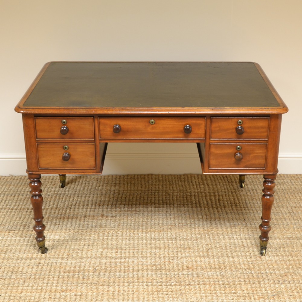 Early Victorian Mahogany Antique Partners desk