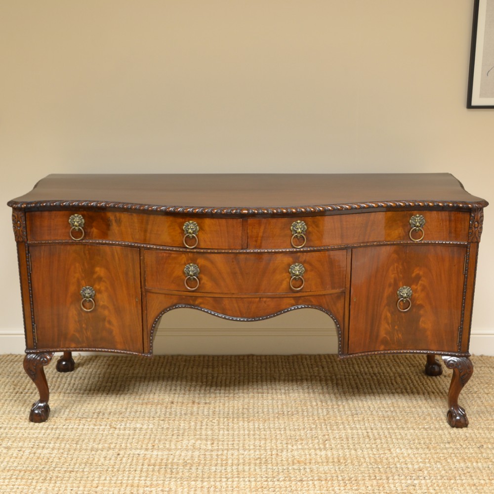 Maple & Co Large Edwardian Mahogany Antique Sideboard