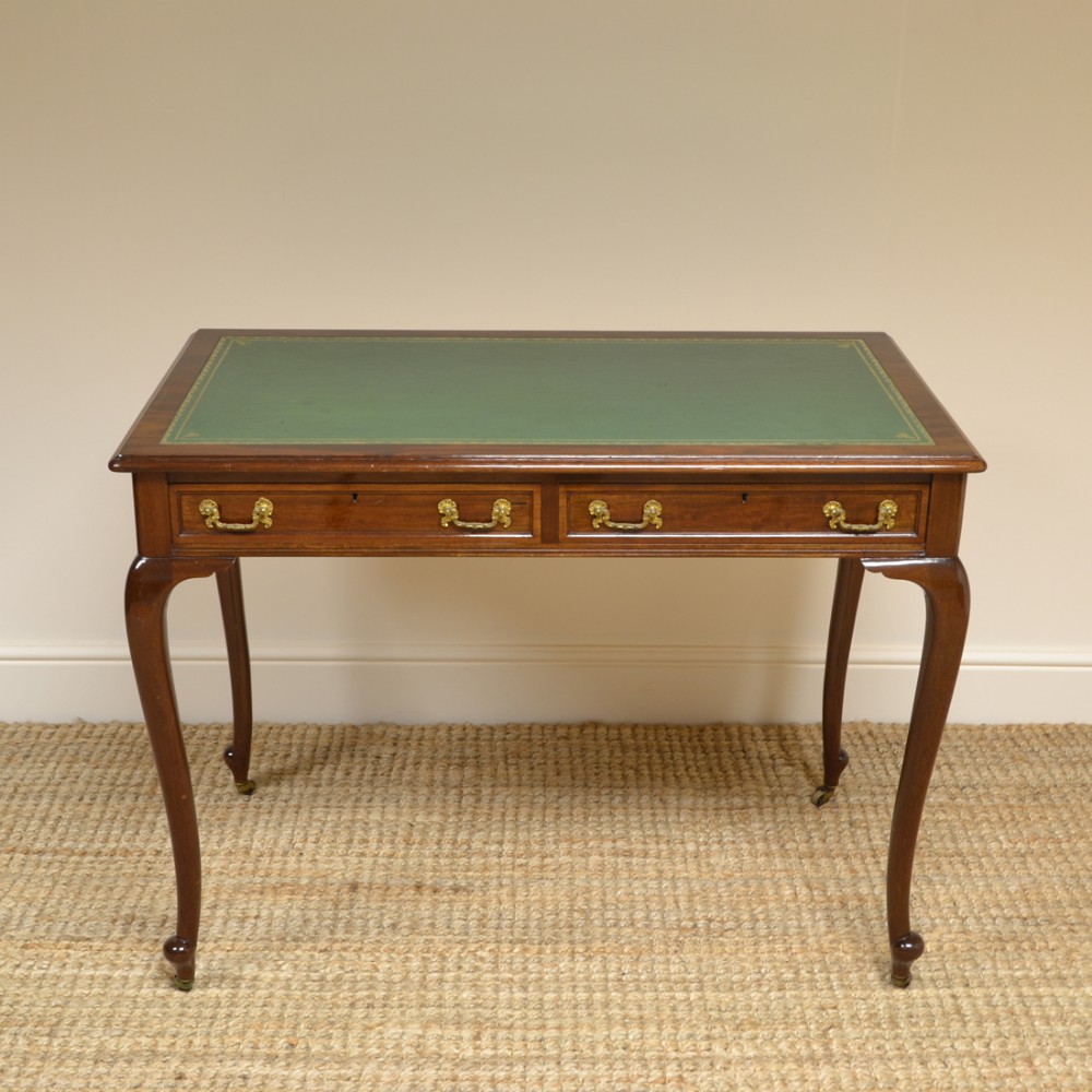 Edwardian Mahogany Maple & Co Antique Writing Table
