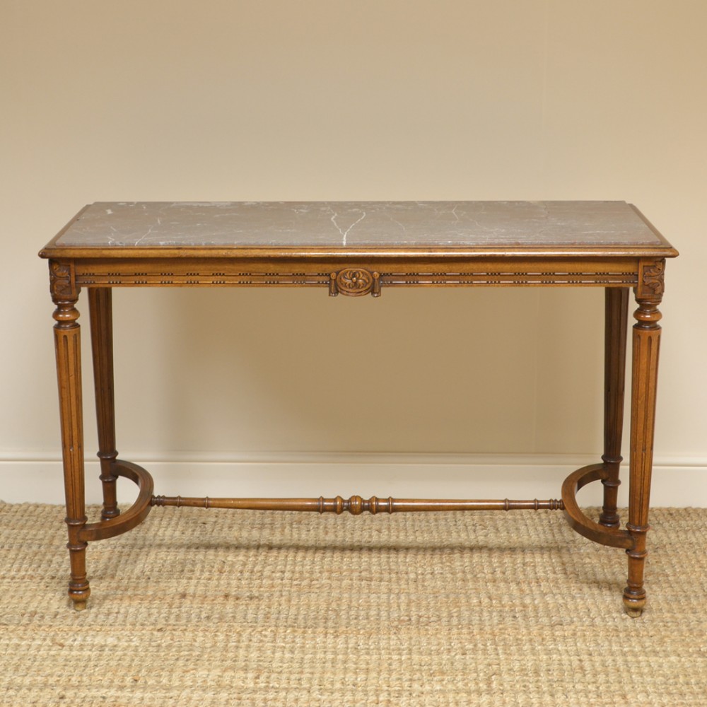 Edwardian Walnut Antique Console Table