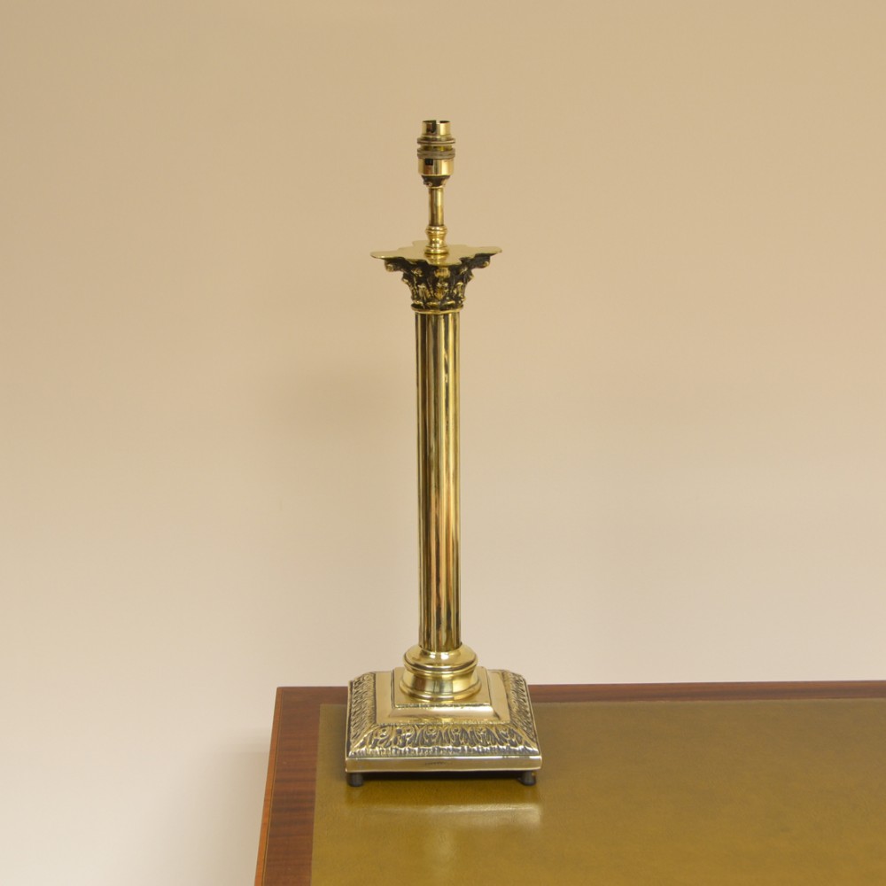 Super Antique Brass Corinthian Column Lamp Base