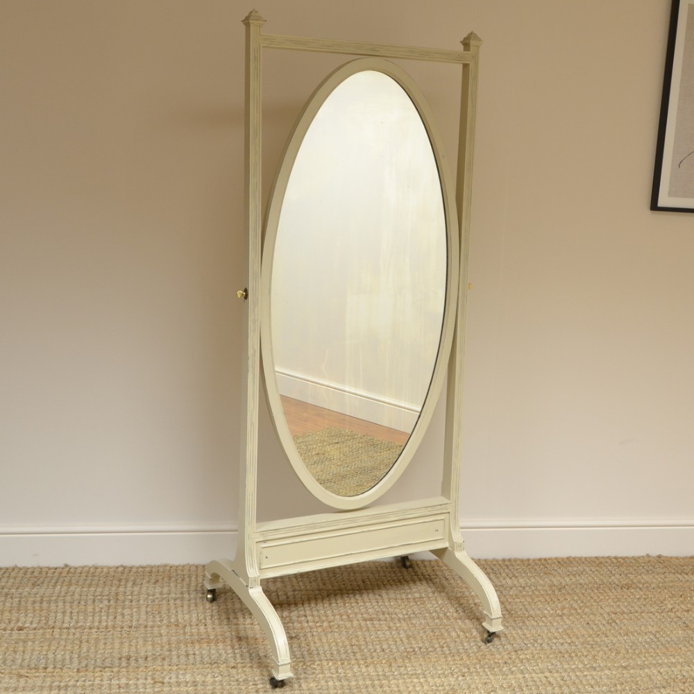 Victorian Painted Antique Cheval Mirror