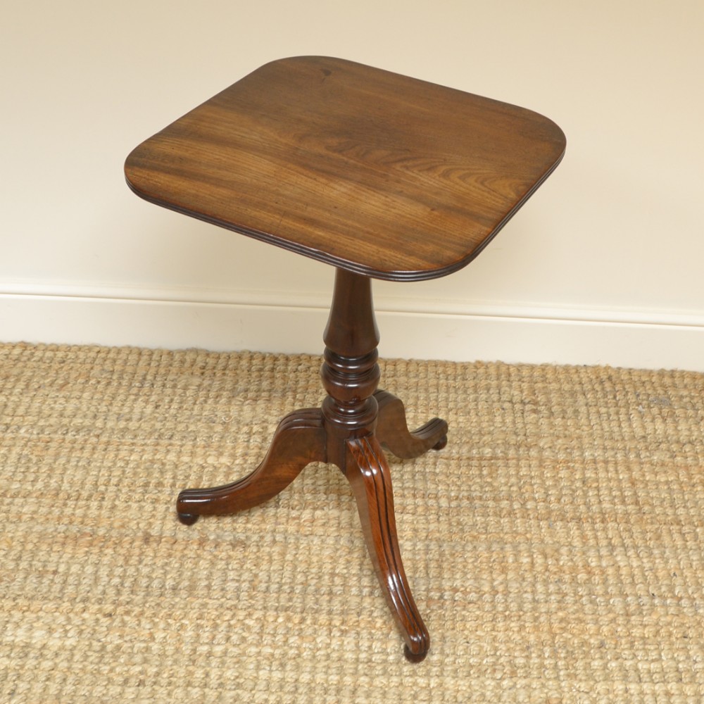 Beautifully Figured Regency Figured Mahogany Antique Tripod Occasional Table