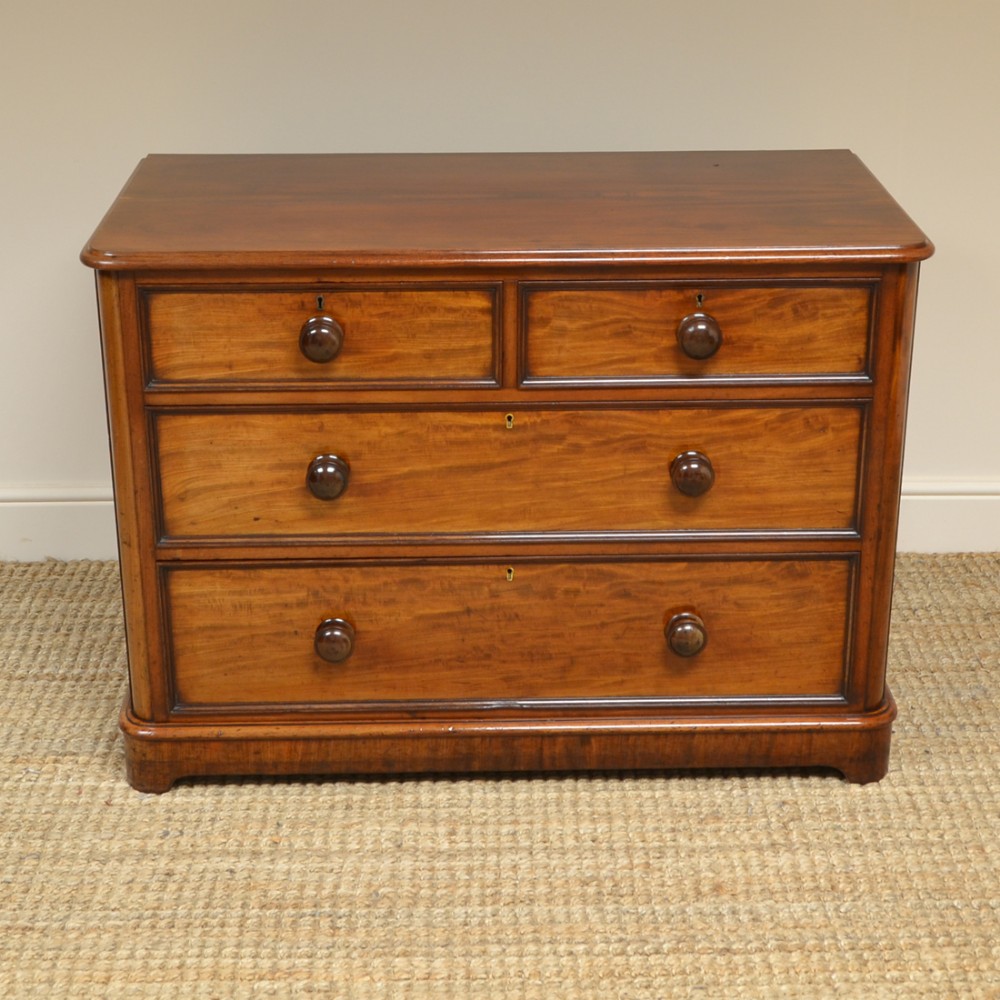 Small Victorian Mahogany Heals Design Antique Chest of Drawers