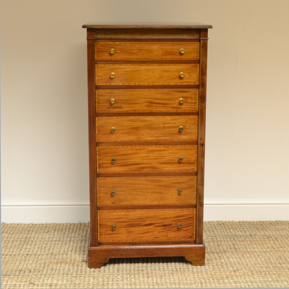 High Quality Shoolbred Walnut Antique Wellington Chest