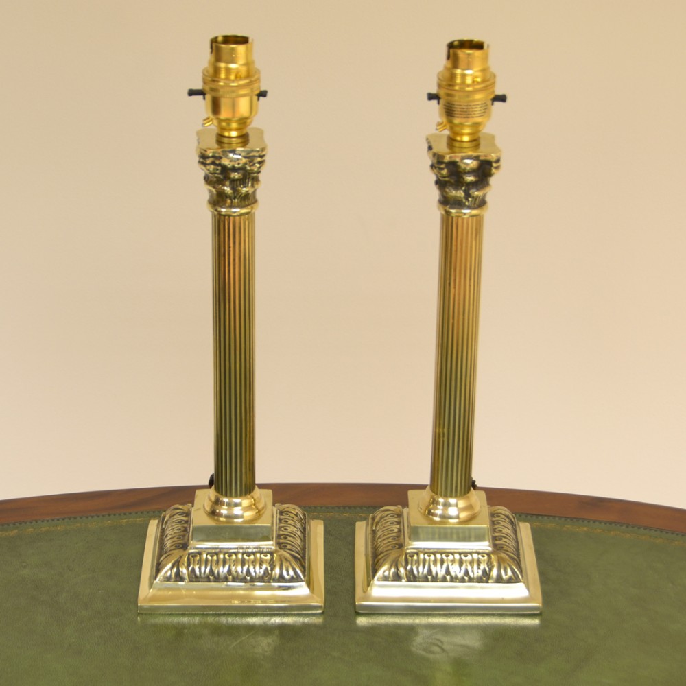 Pair of Vintage Antique Brass Lamps