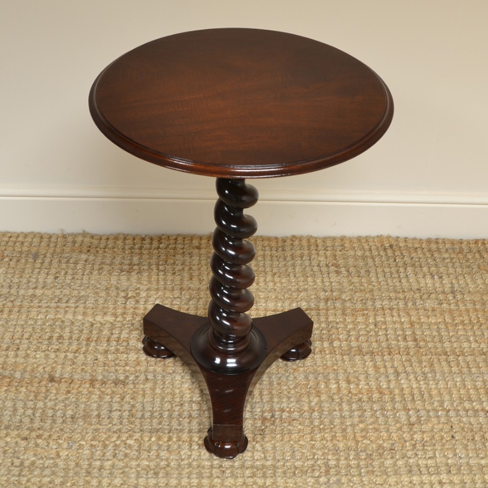 High Quality Barley Twist Victorian Mahogany Antique Occasional Table