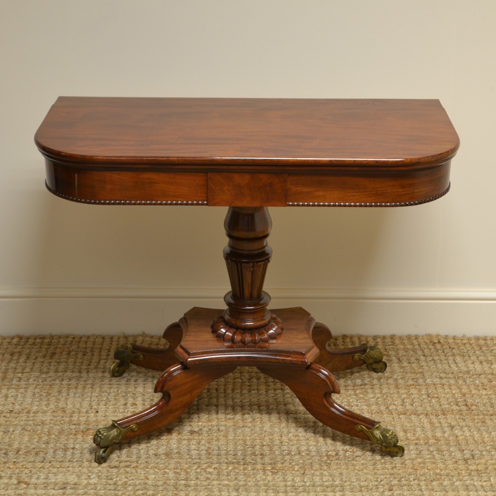 Fine Quality Regency Mahogany Antique Tea Table