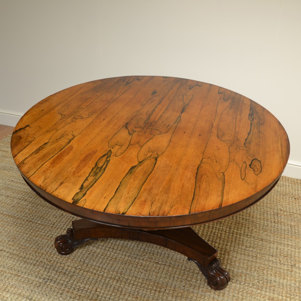 Striking Rich Rosewood Antique William IV Circular Antique Dining Table