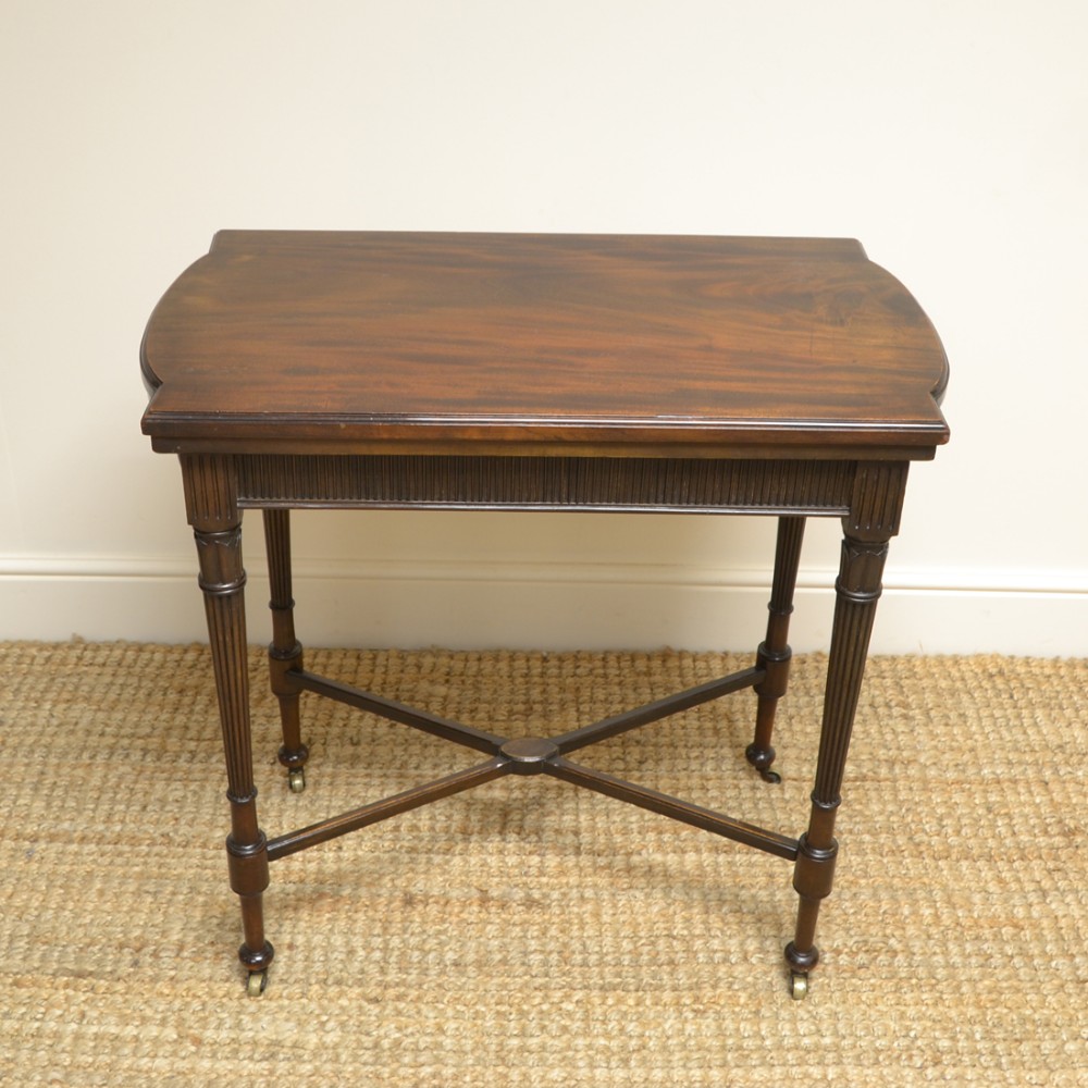 Quality Walnut Edwardian Antique Card Table