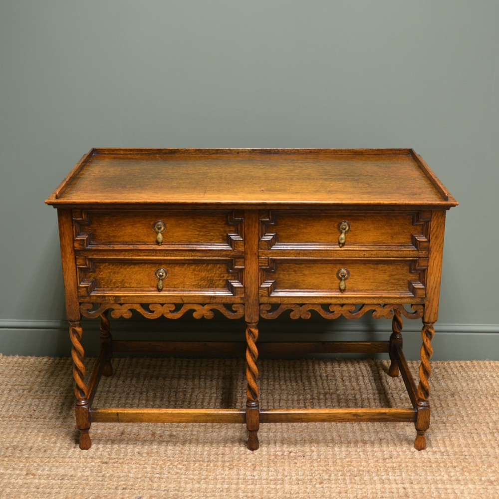Quality Edwardian Oak Antique Dresser Base