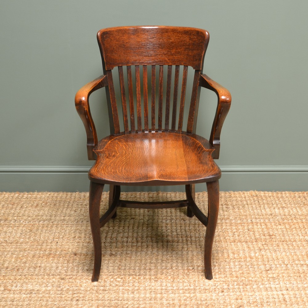 Victorian Oak Arts & Crafts Antique Desk Chair