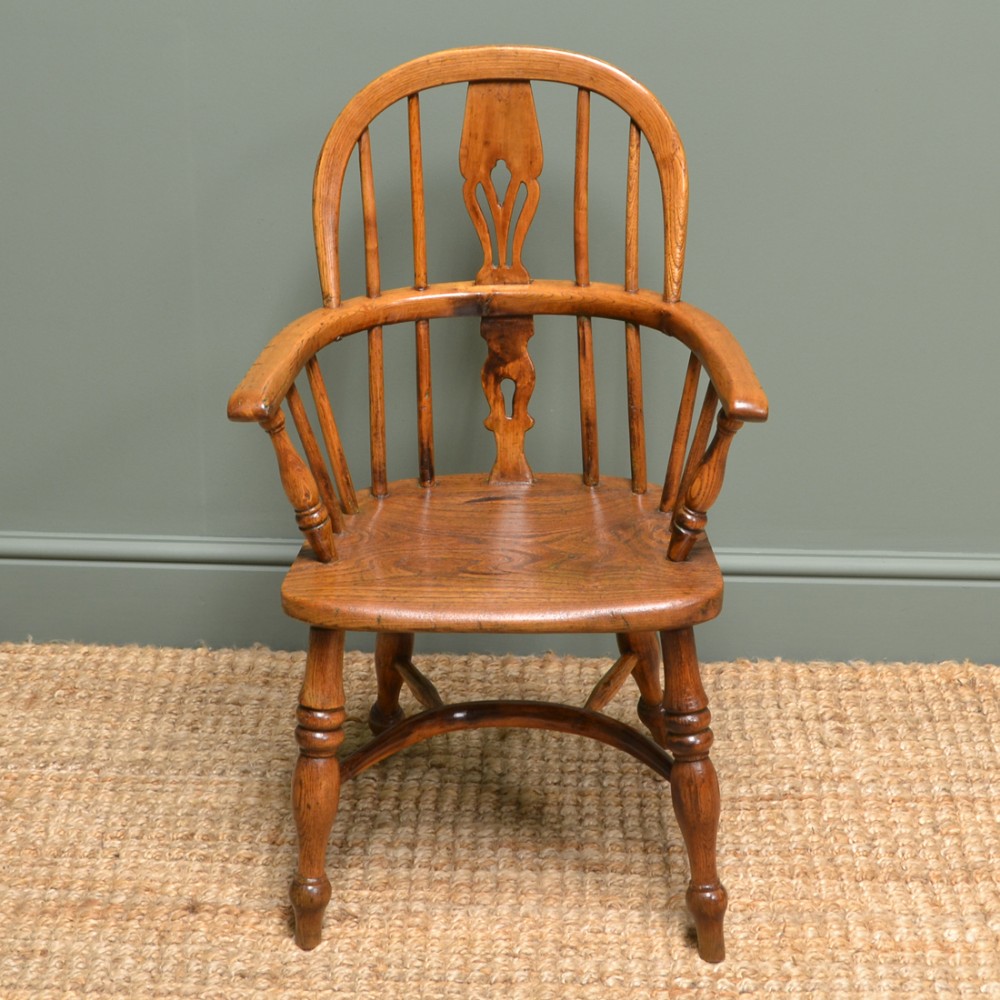 Georgian Elm & Ash Baby Antique Windsor Chair