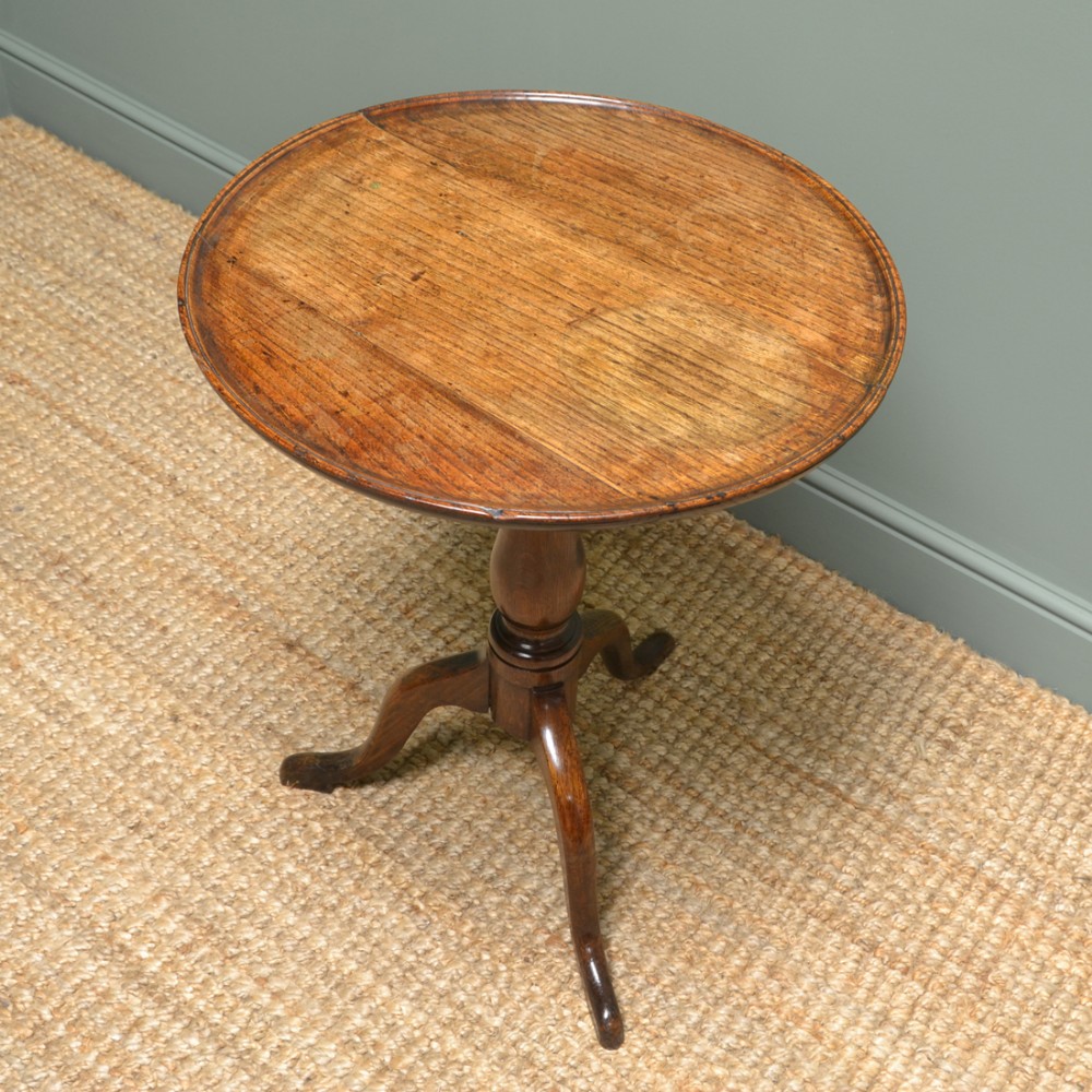 Country House Georgian Elm Antique Tripod Table