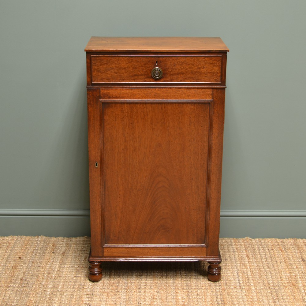 Slim Regency Mahogany Antique Cupboard