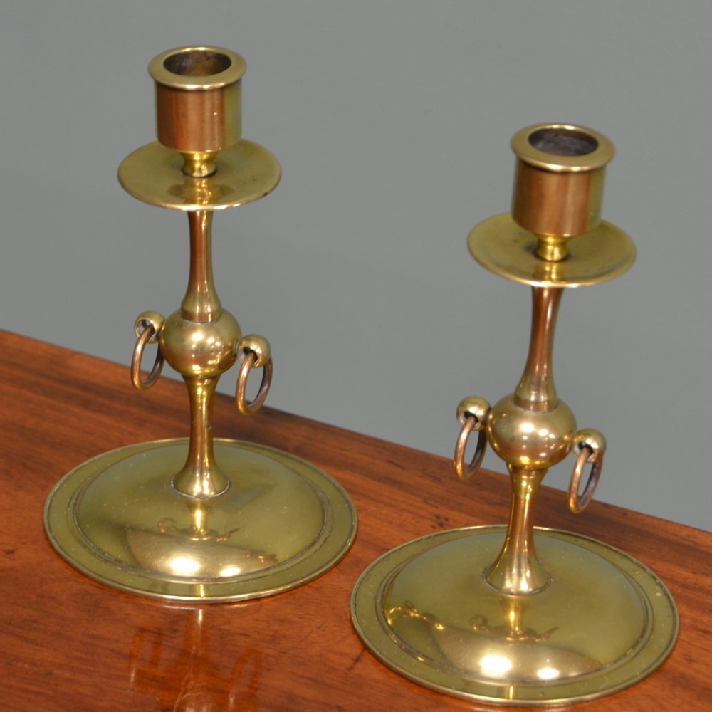 Pair of Brass Antique Candle Sticks