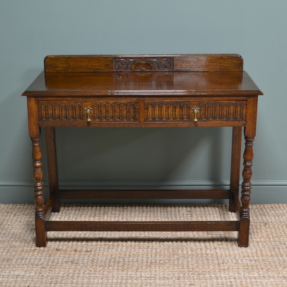 Quality Maple & Co Edwardian Oak Antique Side Table
