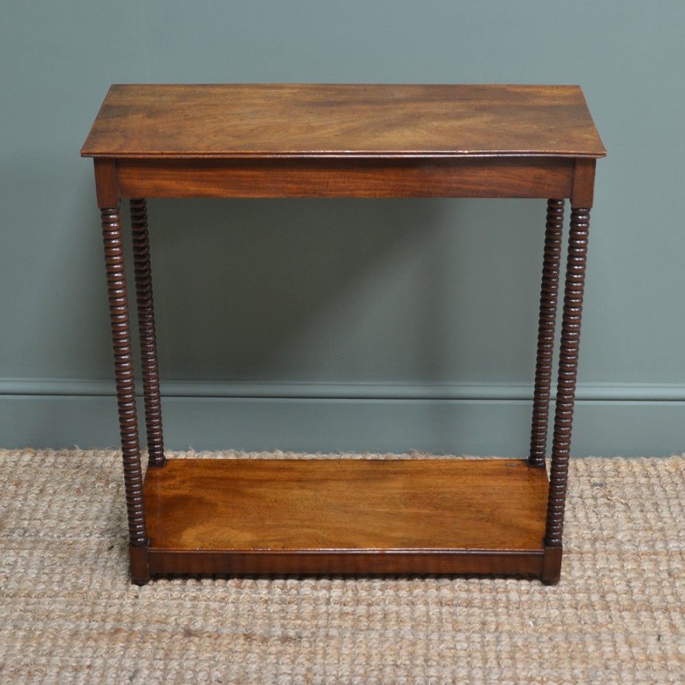 Unusual Small Arts & Crafts Walnut Antique Hall Table