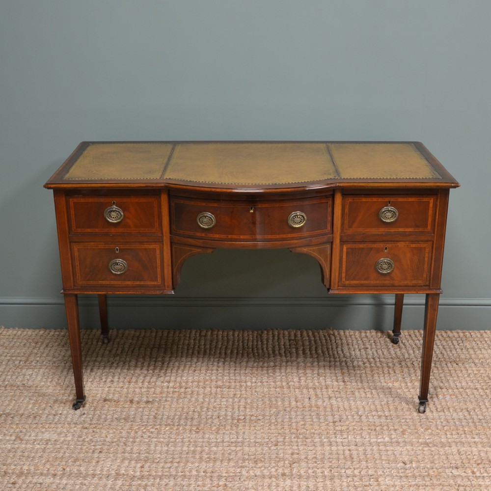 Fine Edwardian Mahogany Antique Writing Desk