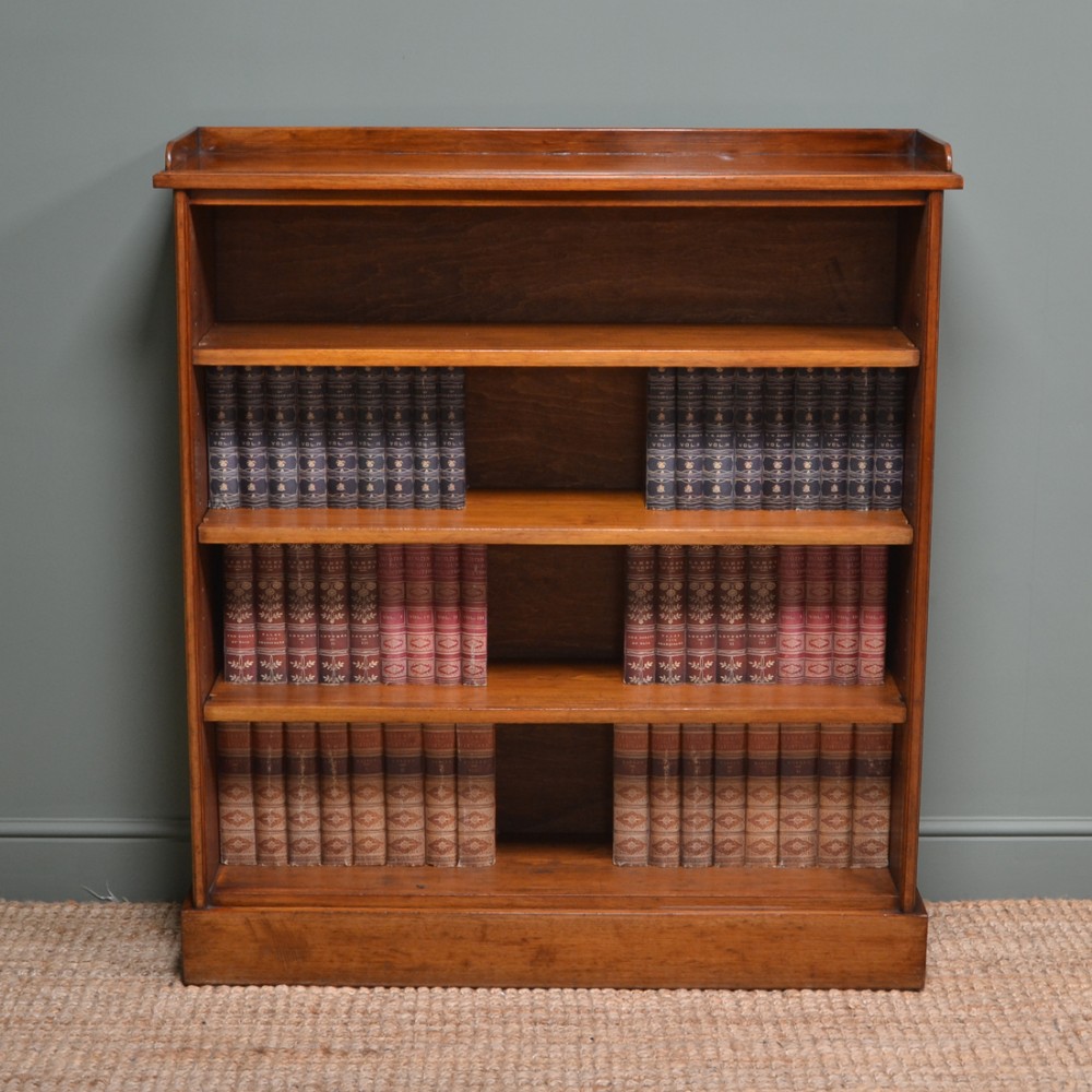 Quality Victorian Mahogany Antique Open Bookcase