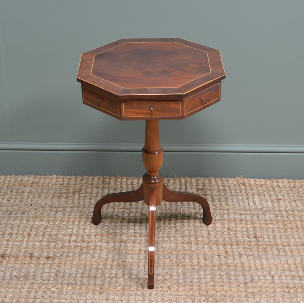 Small Mahogany Antique Drum Table