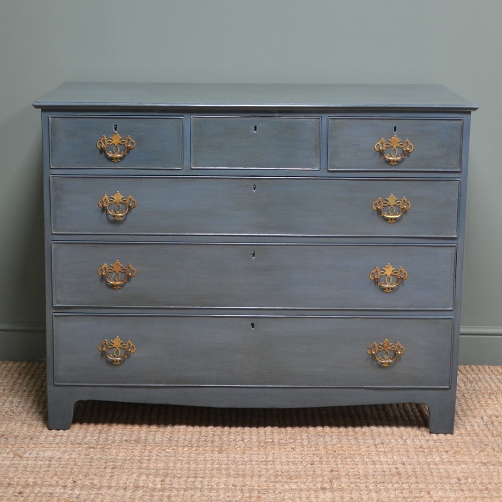 Quality Georgian Painted Antique Chest Of Drawers