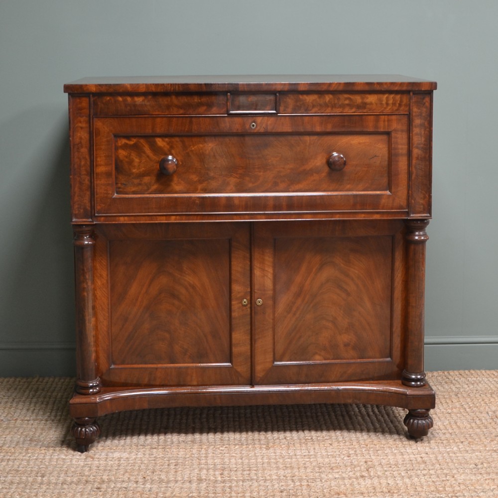 Quality Victorian Mahogany Antique Secretaire Chest