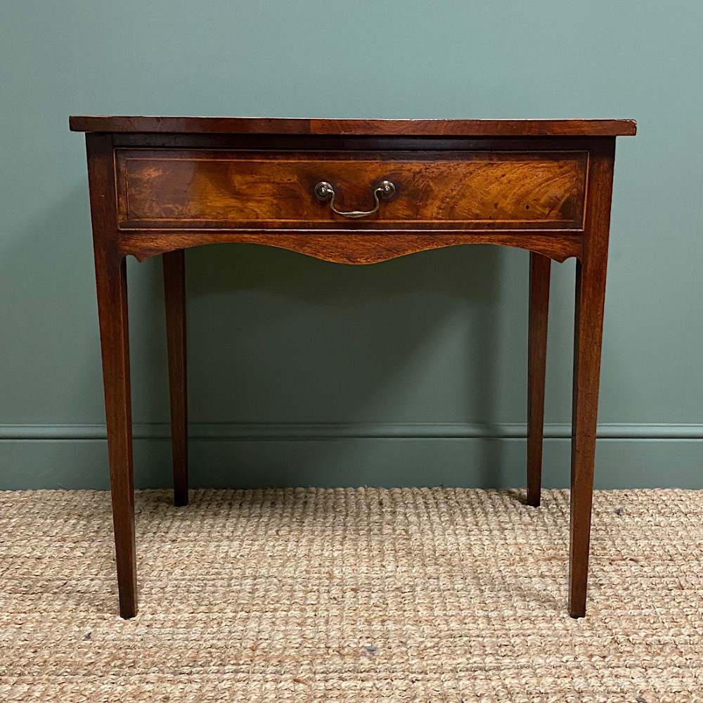 George III Figured Mahogany Antique Side Table