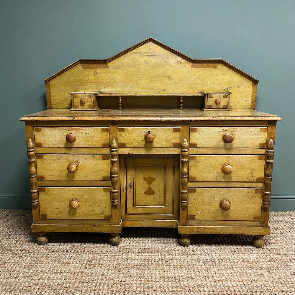 Victorian Painted Pine Antique Dresser