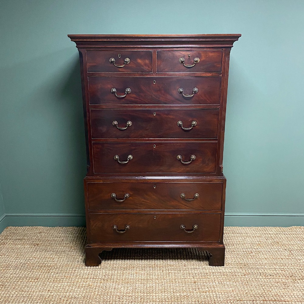 Georgian Mahogany Antique Chest on Chest