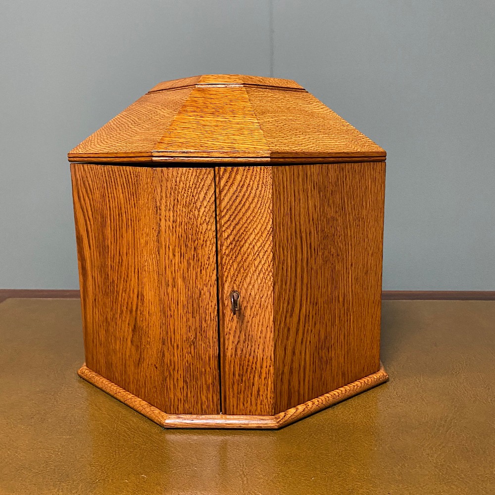 Small Victorian Oak Antique Casket Chest