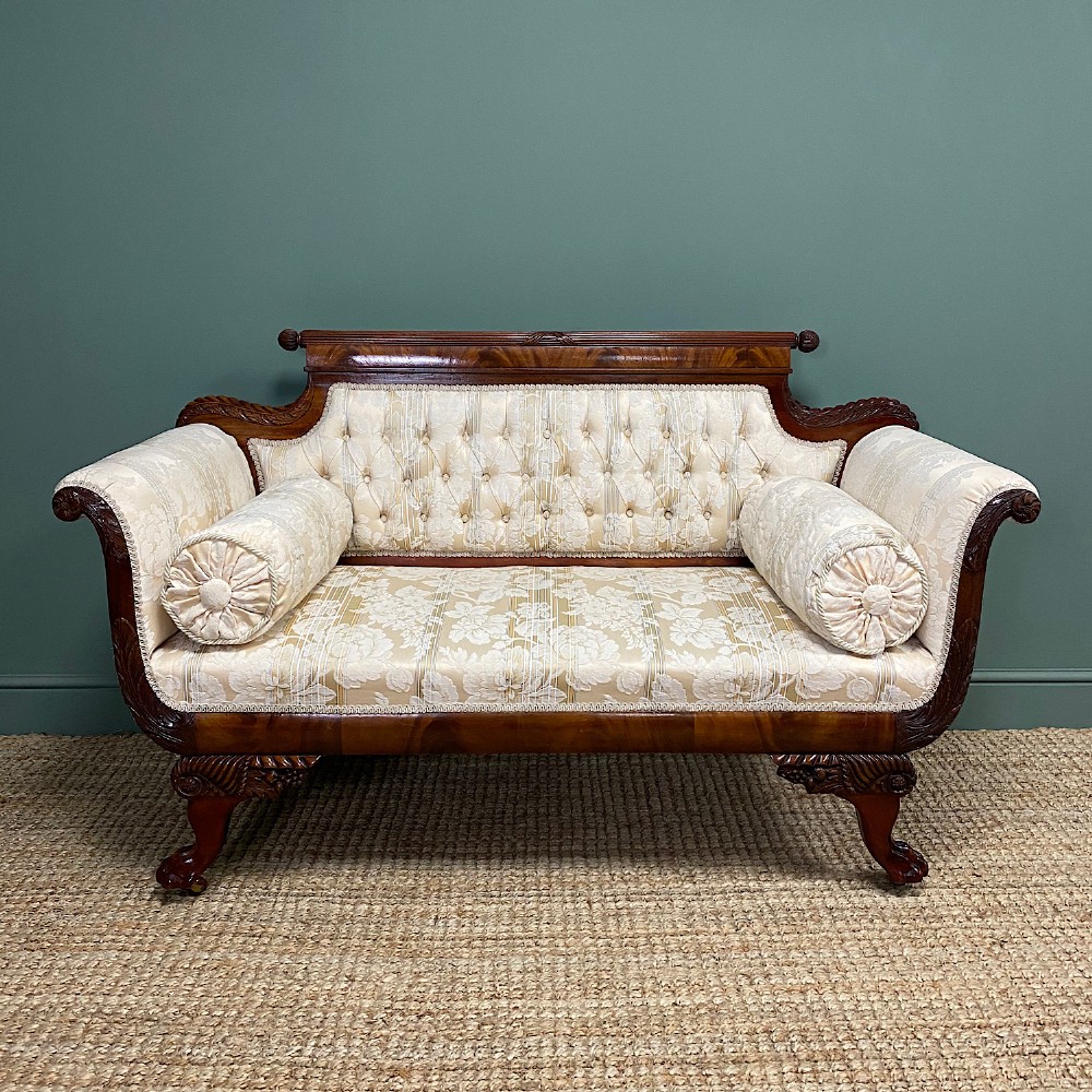 Superb Quality Regency Design Victorian Mahogany Antique Sofa 