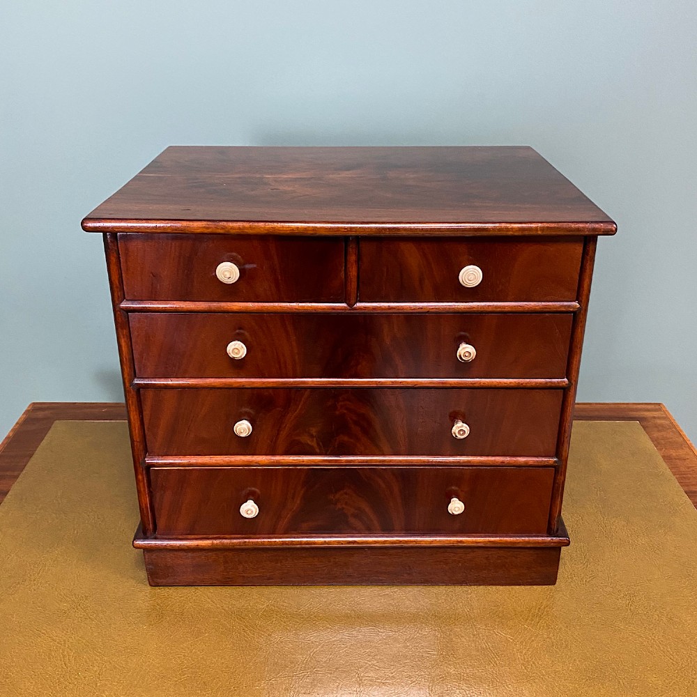 Victorian Mahogany Antique Apprentice Chest 