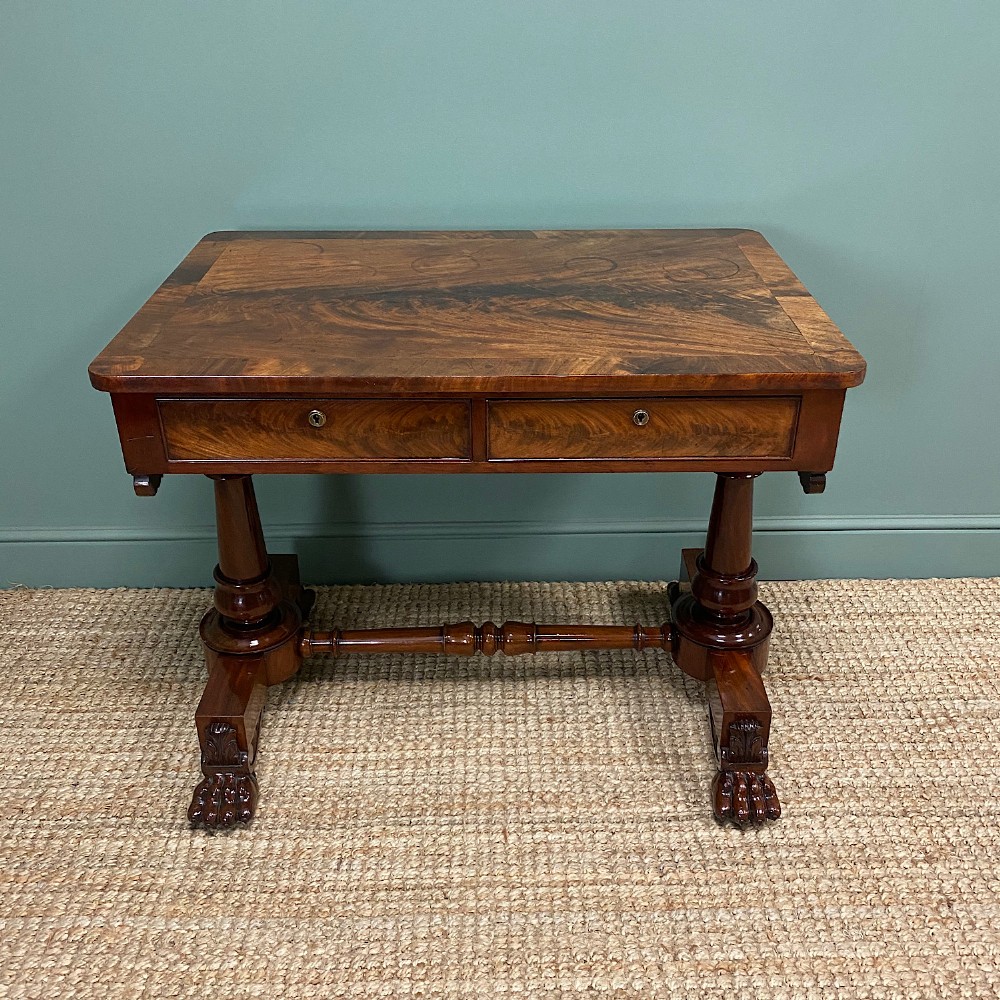 High Quality William IV Mahogany Antique Side Writing Table