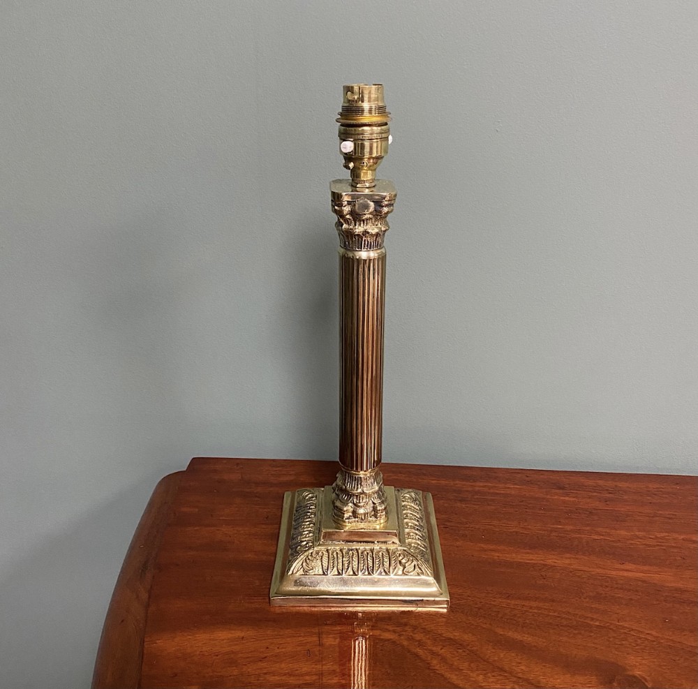 Super Antique Brass Corinthian Column Lamp Base