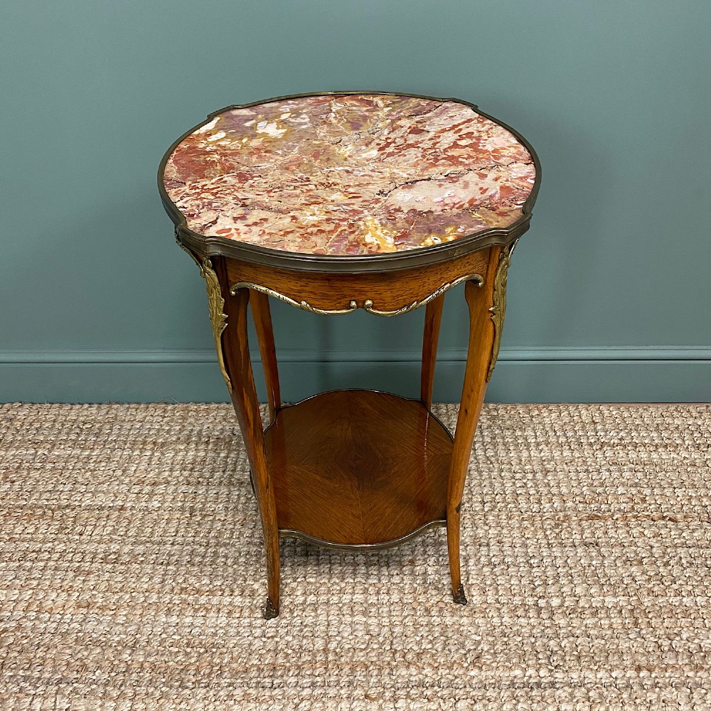 Striking French Kingwood Antique Occasional Lamp Table