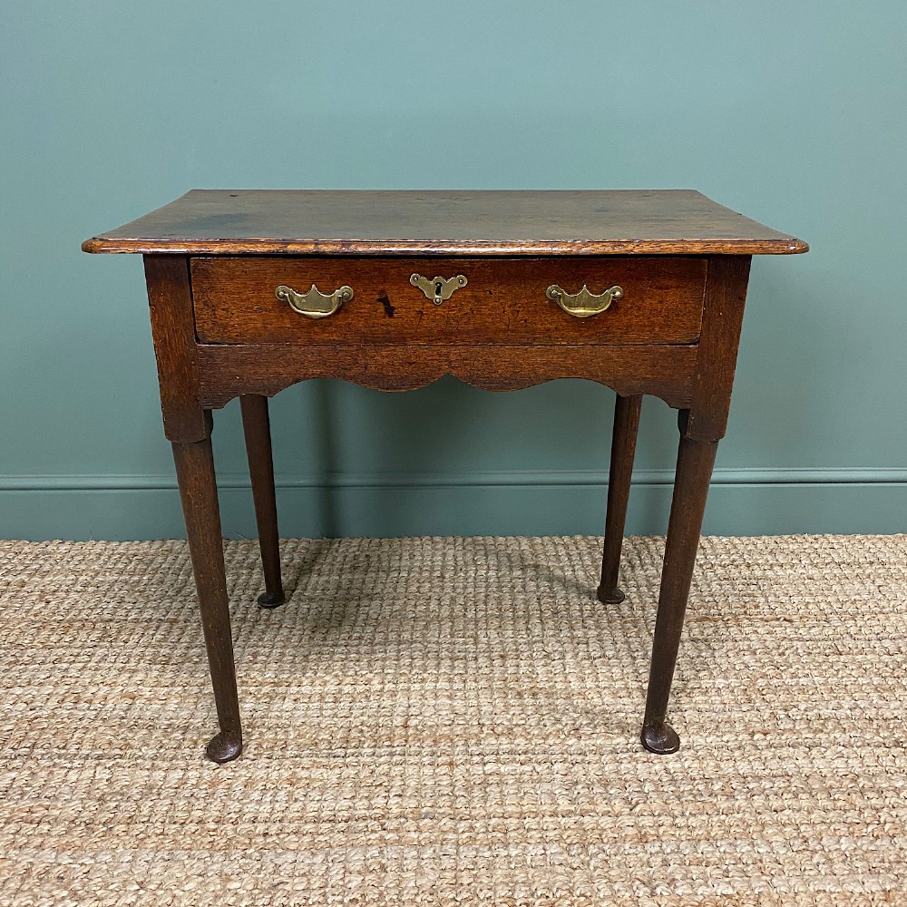 Eighteenth Century Period Oak Antique Low Boy  Side Table