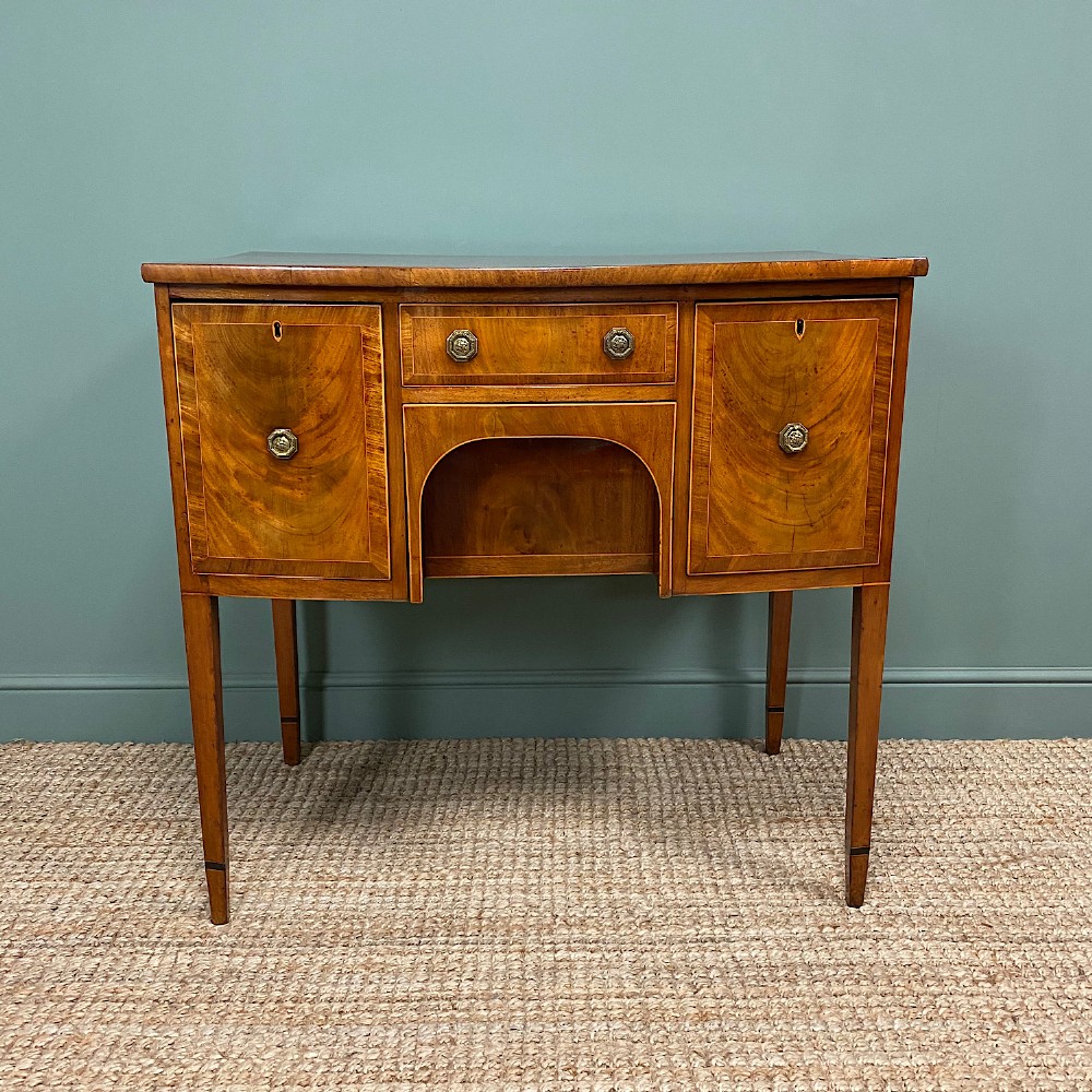 Bow Fronted Regency Mahogany Antique Sideboard