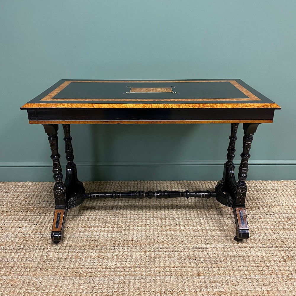 Spectacular Victorian Arts & Crafts Walnut Antique Centre Writing Table