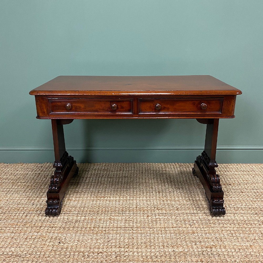 Quality Victorian Mahogany Antique Writing Library Table