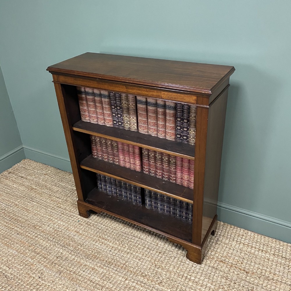 Fine Quality Victorian Mahogany Antique Open Bookcase View III