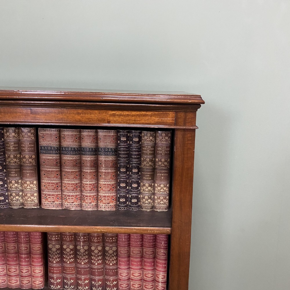Fine Quality Victorian Mahogany Antique Open Bookcase View IV