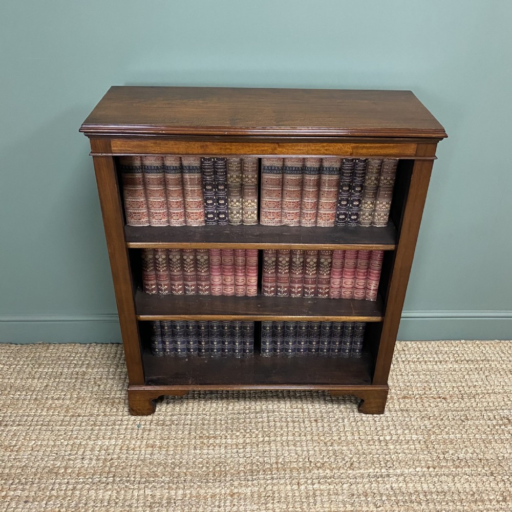 Fine Quality Victorian Mahogany Antique Open Bookcase View V