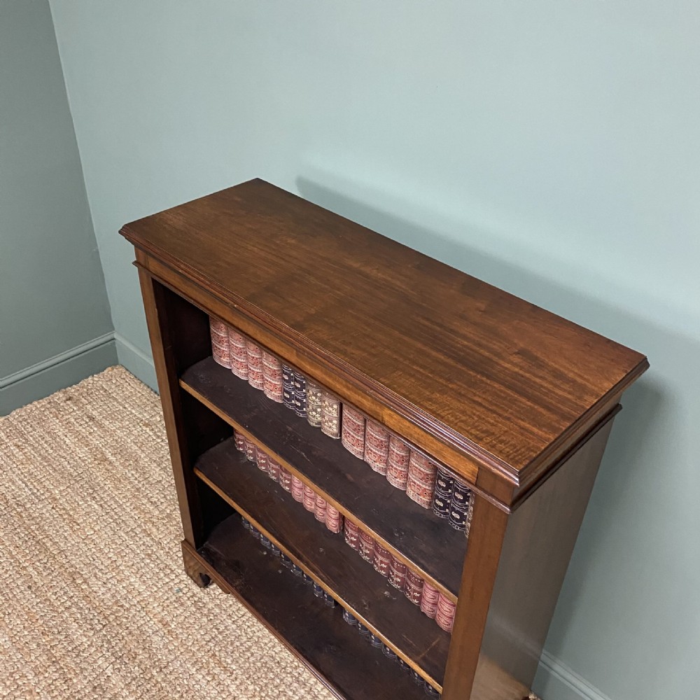 Fine Quality Victorian Mahogany Antique Open Bookcase View VI